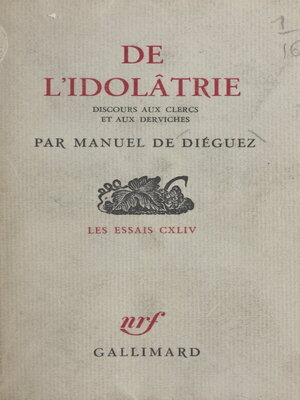 cover image of De l'idolâtrie